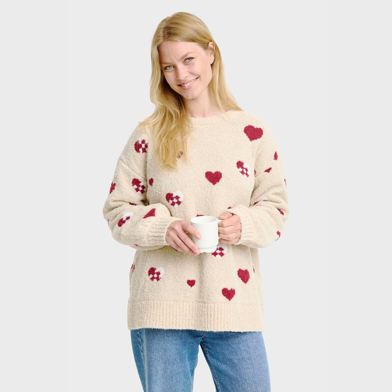 Julehjerte julesweater - Dame